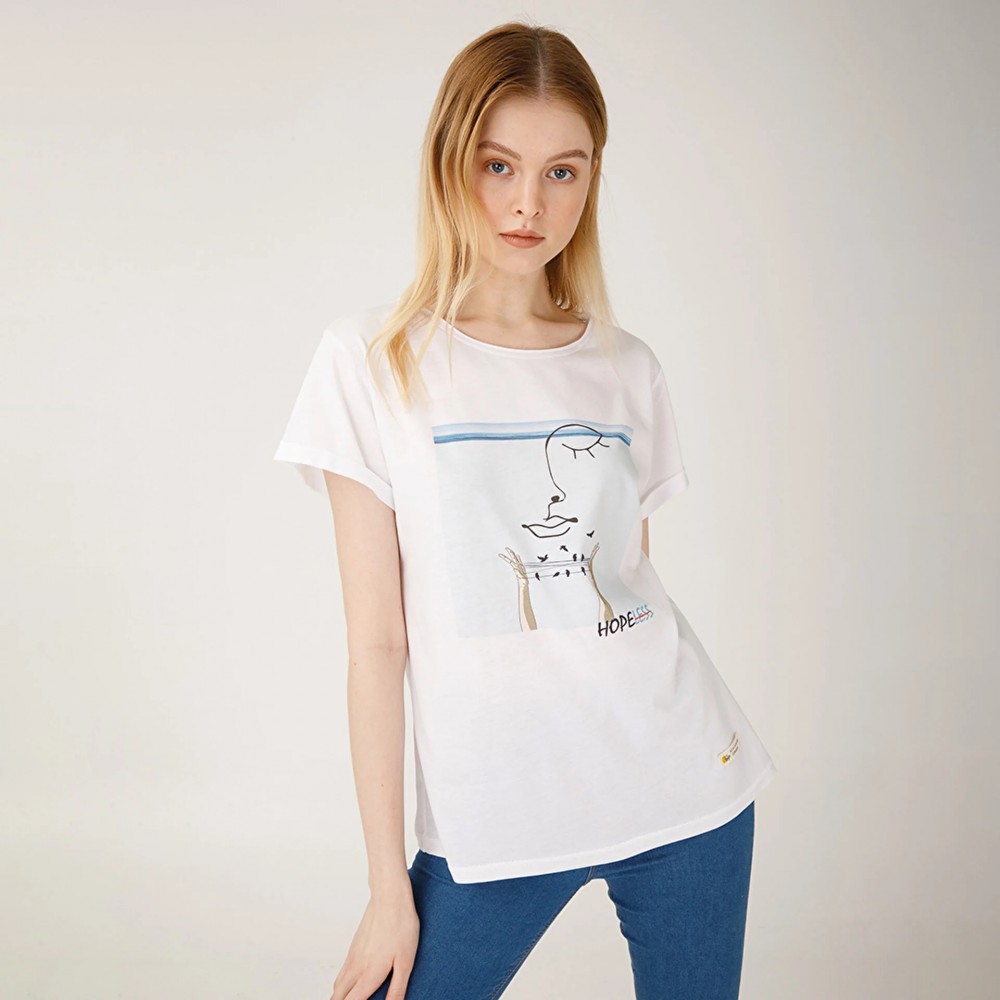Biggdesign Faces Hope Kadın T-Shirt