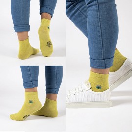 Biggdesign Gözüm Sende Simli Kadın 3'lü Kısa Soket Çorap Seti