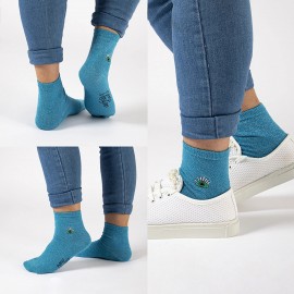 Biggdesign Gözüm Sende Simli Kadın 3'lü Kısa Soket Çorap Seti