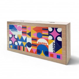 Biggdesign Happy Tavla, Çizilmez Zeminli, Mıknatıslı MDF Kasa, 2 Kat Vernik Cilalı