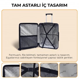 Biggdesign Moods Up 3'lü Valiz Seti, TSA Kilitli, ABS Gövde, Gümüş