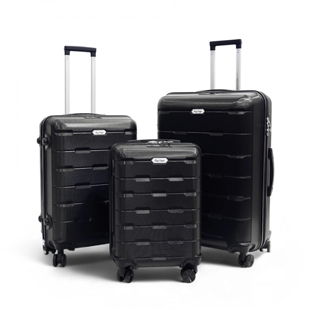 Biggdesign Moods Up 3'lü Valiz Seti, TSA Kilitli, ABS Gövde, Siyah