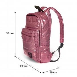 Biggdesign Moods Up Loved  Kapitone Su Geçirmez Kumaşlı Okul ve Laptop Sırt Çantası Pembe