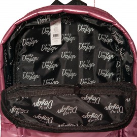 Biggdesign Moods Up Loved  Kapitone Su Geçirmez Kumaşlı Okul ve Laptop Sırt Çantası Pembe