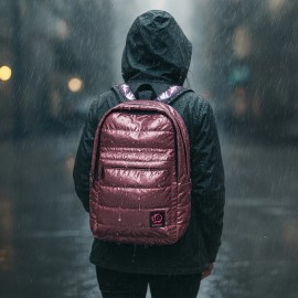 Biggdesign Moods Up Loved  Kapitone Su Geçirmez Kumaşlı Okul ve Laptop Sırt Çantası Pembe