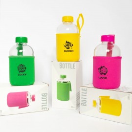 Biggdesign Moods Up Loved Neopren Kılıflı Cam Matara 600 Ml