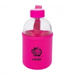 Biggdesign Moods Up Loved Neopren Kılıflı Cam Matara 600 Ml