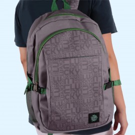 Biggdesign Moods Up Lucky Su Geçirmez Kumaşlı 15.6 inç Laptop Uyumlu Okul Sırt Çantası Gri