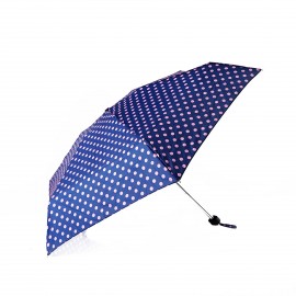 Biggdesign Moods Up Pembe Puantiyeli Lacivert Manuel Mini Şemsiye
