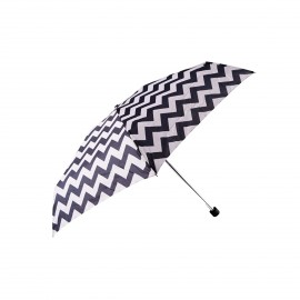 Biggdesign Moods Up Siyah Beyaz Zikzaklı Manuel Mini Şemsiye