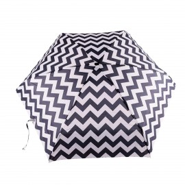 Biggdesign Moods Up Siyah Beyaz Zikzaklı Manuel Mini Şemsiye