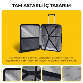 Biggdesign Moods Up TSA Kilitli 20" ABS Gövdeli Valiz  | Kabin Boy-Siyah