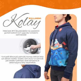 Biggdesign Mr. Allright Man Lacivert Erkek Sweatshirt