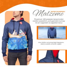 Biggdesign Mr. Allright Man Lacivert Erkek Sweatshirt