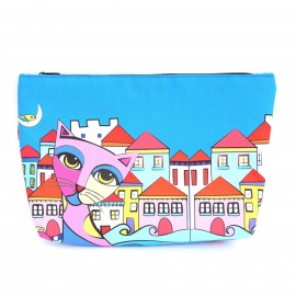 Biggdesign Owl And City  Şeffaf Alışveriş ve plaj çantası