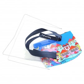 Biggdesign Owl And City  Şeffaf Alışveriş ve plaj çantası