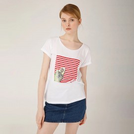 Biggdesign Pistachio Çizgili Kadın T-Shirt