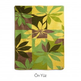 Bigghome Botanik Tek Kişilik Battaniye 150 x 200 cm