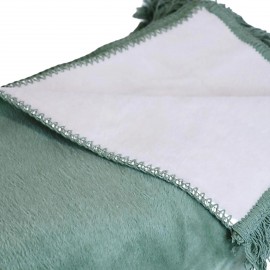 Bigghome Çintemani Yeşil Çift Kişilik Battaniye 200 x 220 cm