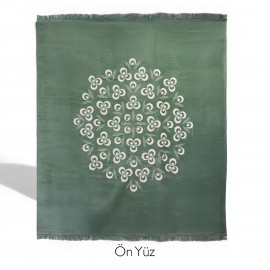 Bigghome Çintemani Yeşil Çift Kişilik Battaniye 200 x 220 cm