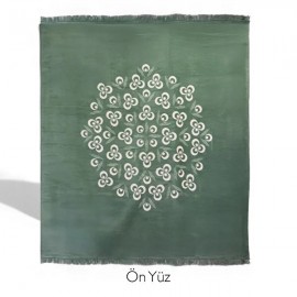 Bigghome Çintemani Yeşil Çift Kişilik Battaniye 200 x 220 cm