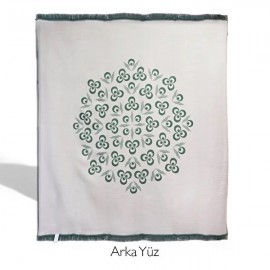 Bigghome Çintemani Yeşil Çift Kişilik Battaniye 200 x 220 cm