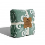 Bigghome Çintemani Yeşil Tek Kişilik Battaniye 150 x 200 cm