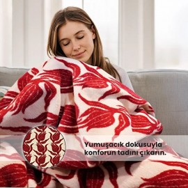 Bigghome Lalezar Tek Kişilik Battaniye 150 x 200 cm