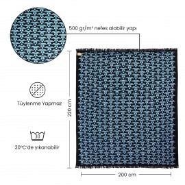 Bigghome Osmanlı  Çift Kişilik Battaniye 200 x 220 cm