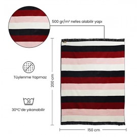 Bigghome Ritim Tek Kişilik Battaniye 150 x 200 cm