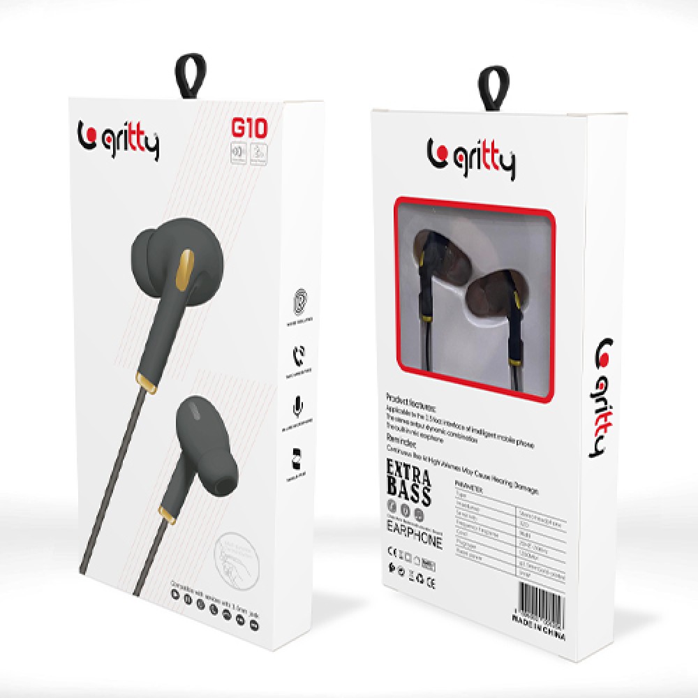  Gritty Extra Bass Siyah Kablolu Kulaklık