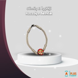 925 Ayar Gümüş El İşçiliği Kazaziye Bileklik