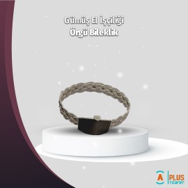 925 Ayar Gümüş El İşçiliği Sepet Örgü Bileklik