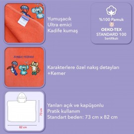 Büyük Çocuk-Yetişkin Panço Jungle Friends