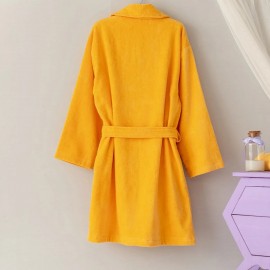 Kadife Kadın Bornoz Tombiş Kedi