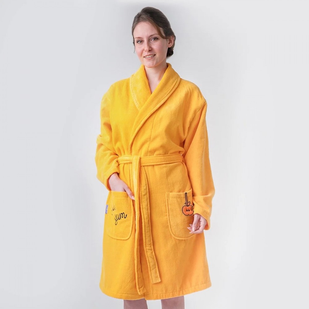 Kadife Kadın Bornoz Tombiş Kedi