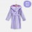 Mor Kadife Çocuk Bornoz 5-6 Yaş