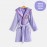 Mor Kadife Çocuk Bornoz 5-6 Yaş