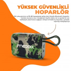 Moodix KI23TM02 Bluetooth Hoparlör Kamuflaj 5W