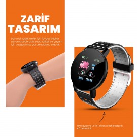Moodix WE23K18B Akıllı Saat Siyah-Gri