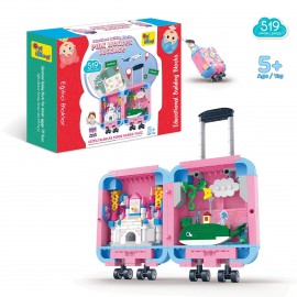 Ogi Mogi Toys Eğitici Bloklar Pembe Valiz 519 Parça Yapı Seti