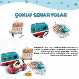 Ogi Mogi Toys Ses Kontrollü Köpek, Araba ve Atıştırma Arabası Seti