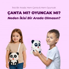 Ogi Mogi Toys Silikon Beyaz Panda Omuz Çantası