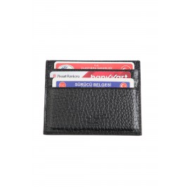 SKS Leben Unisex Koyu Kahverengi Hakiki Deri Kartlık